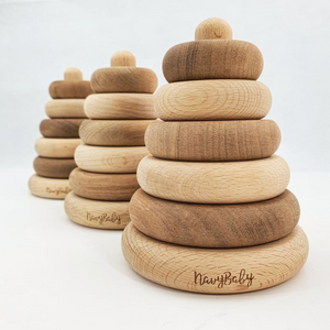 Wooden Stacker - Navy Baby
