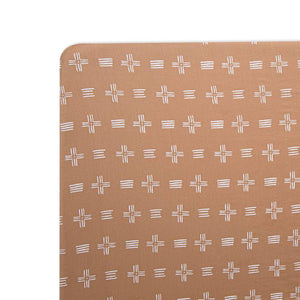 Crane Baby Cot Fitted Sheet - Kendi Copper Dash