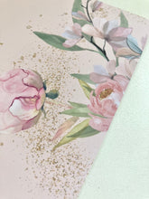 Load image into Gallery viewer, Pink Floral Watercolour Birth Print
