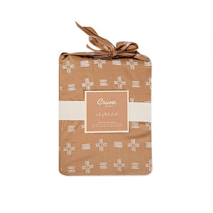 Crane Baby Cot Fitted Sheet - Kendi Copper Dash