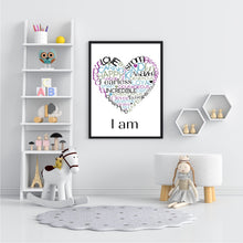 Load image into Gallery viewer, I am - Heart Affirmation Print
