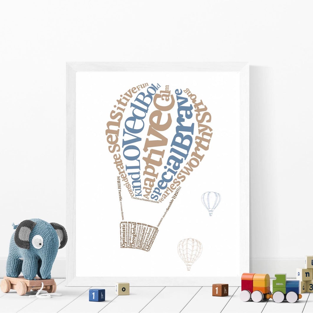 Up Up and Away - Balloon Affirmation Print