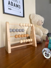 Load image into Gallery viewer, Wooden Abacus - Grey / Orange Brown
